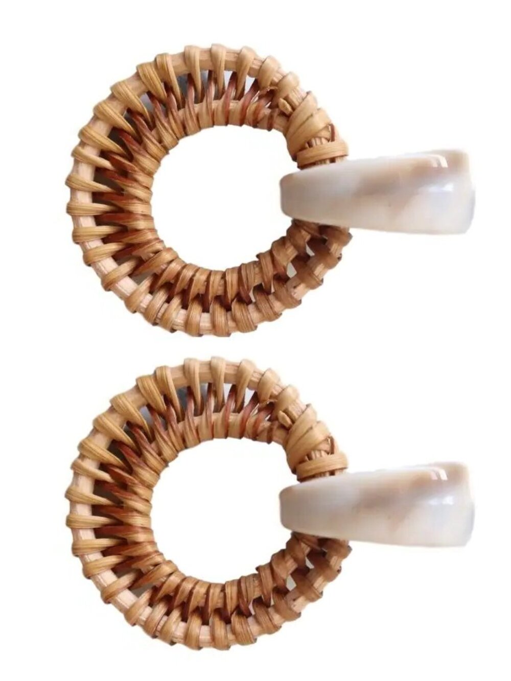 NWT Cream Bali Button Statement Studs